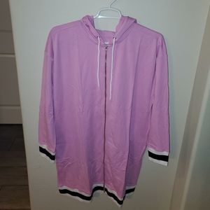 New York and Company Zip-Up Hoodie Dress